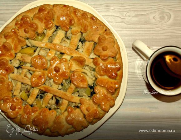 Пирог с курицей и картофелем Пирог с курицей и картофелем