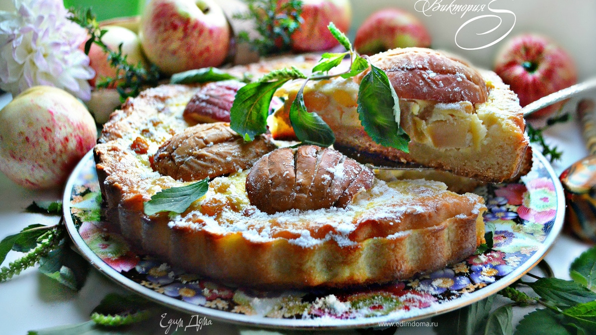 Нежный яблочный пирог