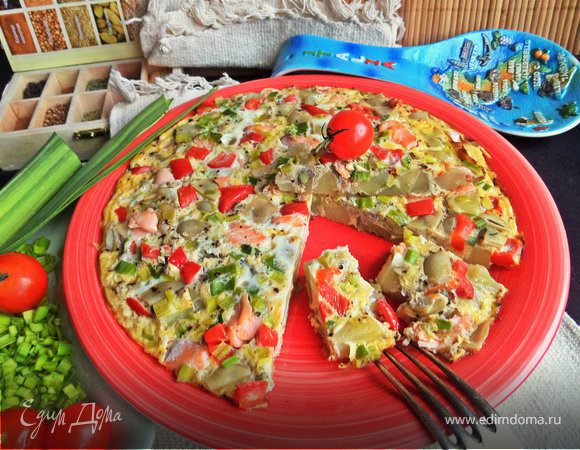 Фриттата с лососем и картофелем Фриттата с лососем и картофелем