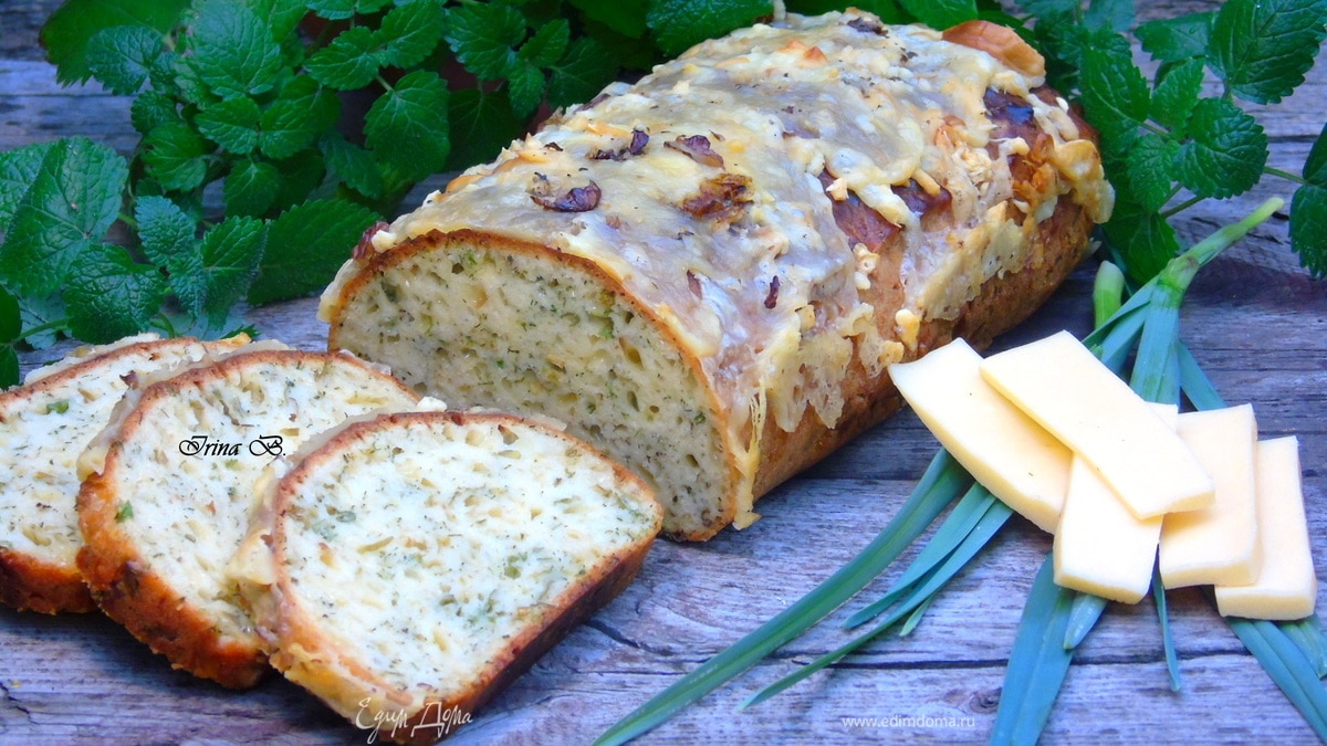 Кекс с сыром и зеленью