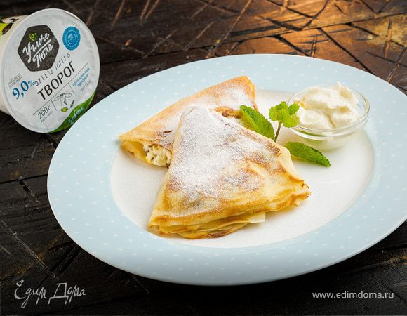 Блинчики с творогом, изюмом и апельсиновой цедрой Блинчики с творогом, изюмом и апельсиновой цедрой