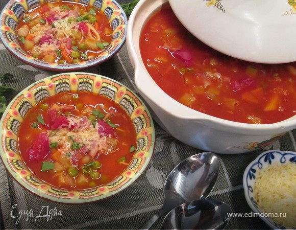 Минестроне с беконом