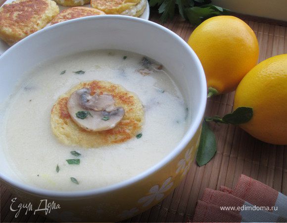 Крем-суп с равиоли 