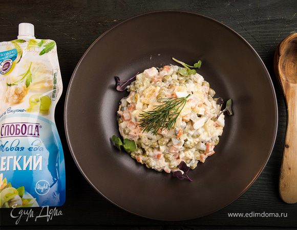 Легкий салат «Оливье»