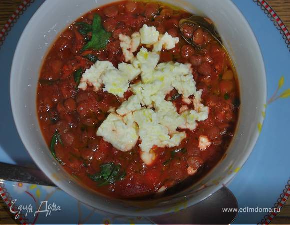 Чечевичная похлебка со свеклой и шпинатом Чечевичная похлебка со свеклой и шпинатом