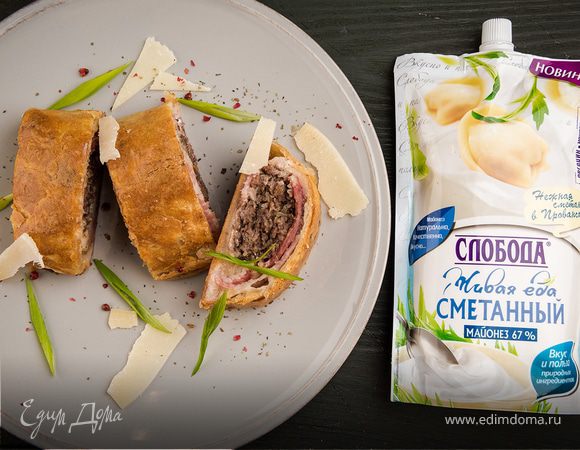 Мясной рулет в тесте «Рождественский» Мясной рулет в тесте «Рождественский»