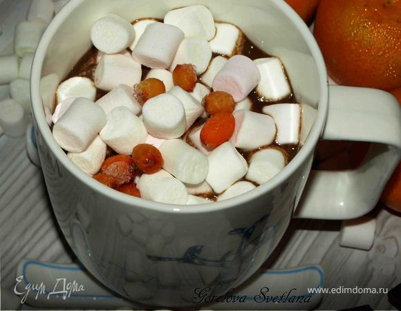 Горячий шоколад с облепихой