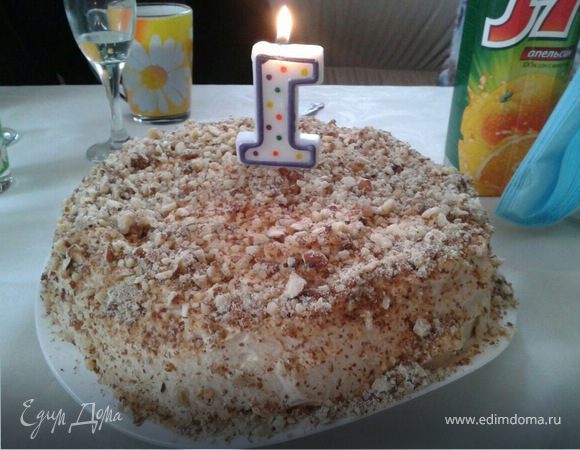 Торт мокко с миндалем