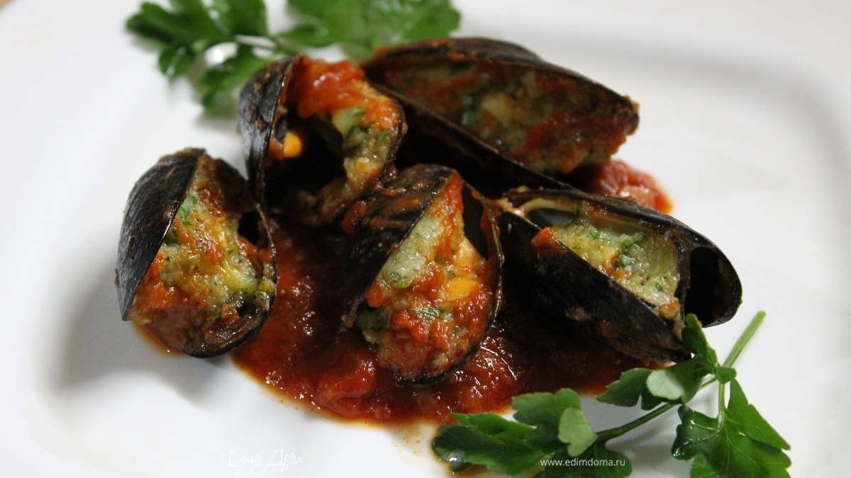 Фаршированные мидии cozze ripiene
