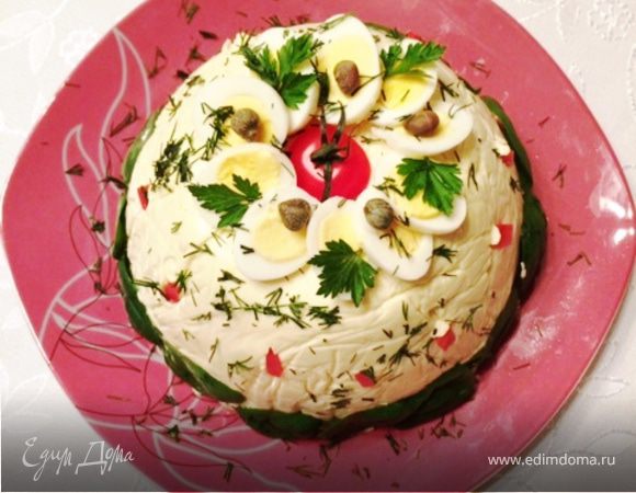 Праздничный мясной салат