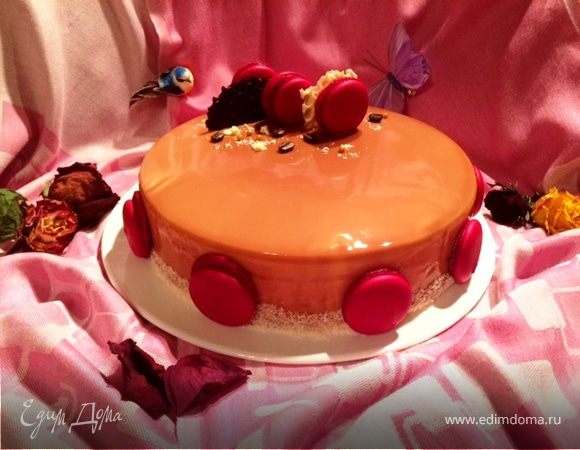 Торт-мусс тирамису с зеркальной глазурью Торт-мусс тирамису с зеркальной глазурью