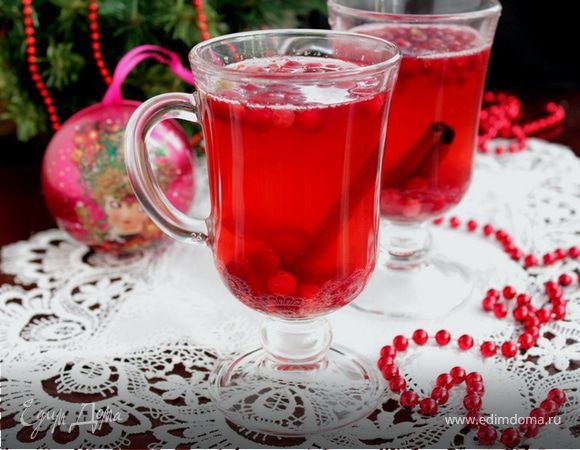Клюквенный согревающий напиток