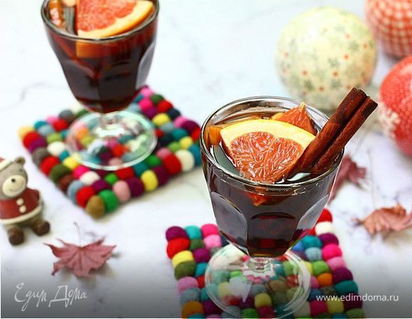 Глинтвейн с грейпфрутом и яблоком Глинтвейн с грейпфрутом и яблоком