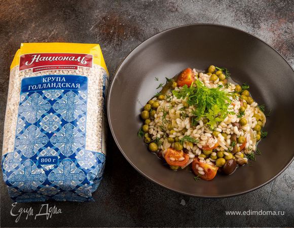 Ароматная каша с лесными грибами