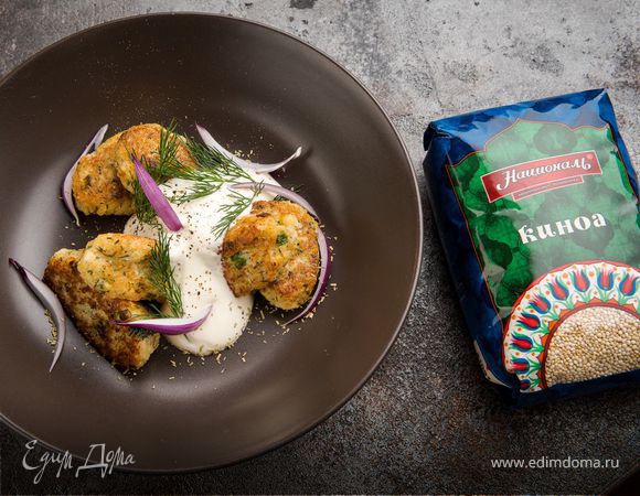 Биточки из киноа с цветной капустой и укропом