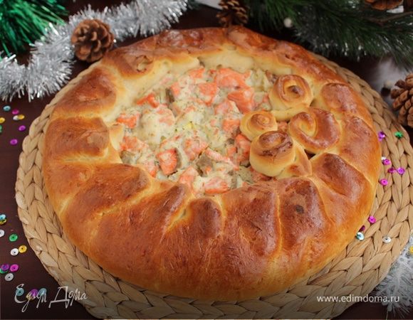 Праздничный рыбный пирог Праздничный рыбный пирог
