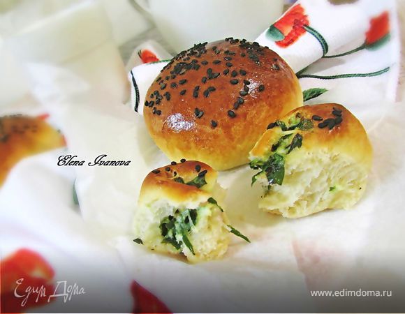 Булочки с листьями свеклы и свежим сыром Булочки с листьями свеклы и свежим сыром