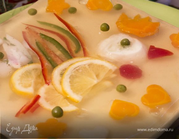 Слоеное заливное из языка «Петушок» Слоеное заливное из языка «Петушок»