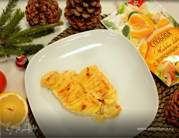 Картофель в сливочном соусе с чесноком