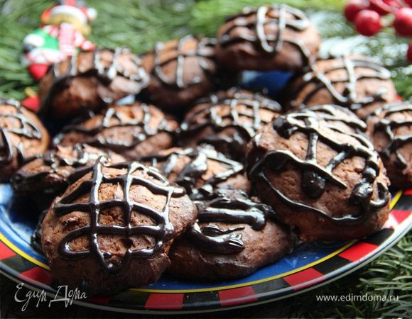 Шоколадно-банановое печенье на майонезе Шоколадно-банановое печенье на майонезе