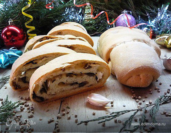 Воздушный рулет с грибами Воздушный рулет с грибами