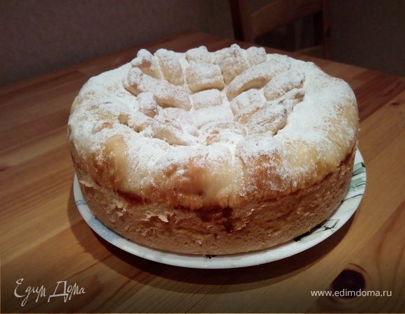 Пирог с творогом и ромовым изюмом