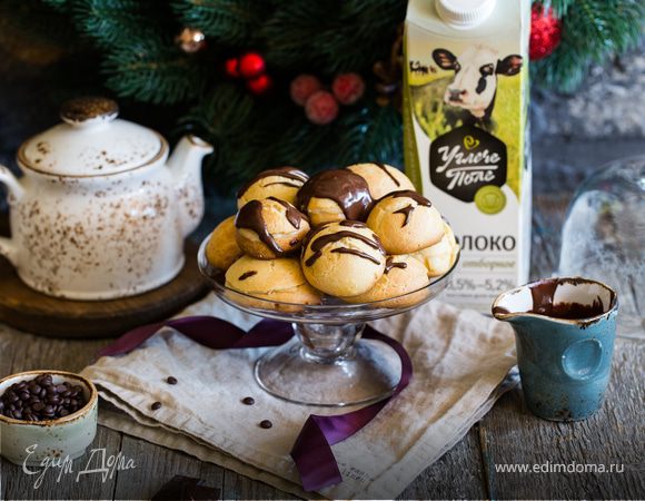 Профитроли с шоколадом