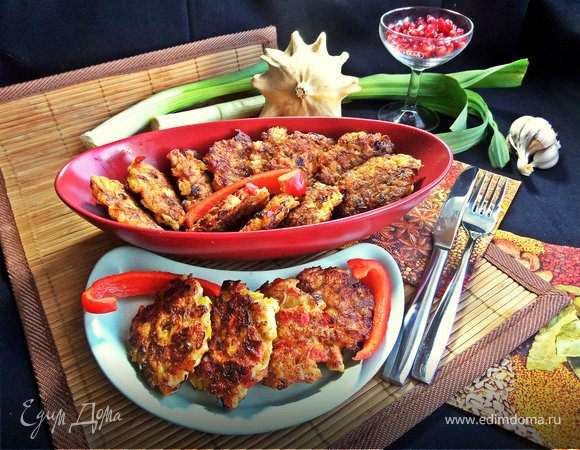 Куриные котлеты с рисом и овощами