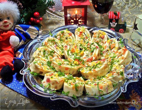 Яичный рулет с сыром «Мозаика» Яичный рулет с сыром «Мозаика»