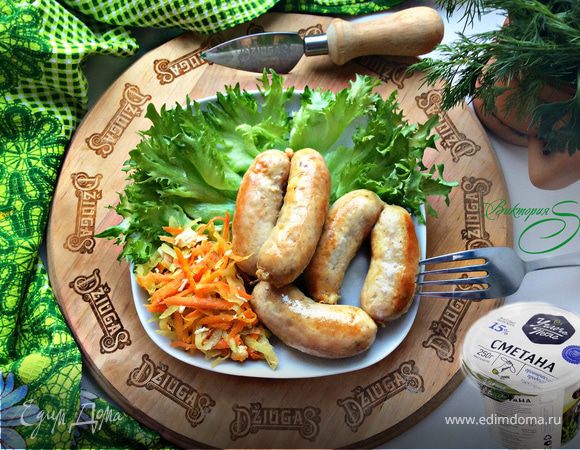 Домашние куриные колбаски Домашние куриные колбаски