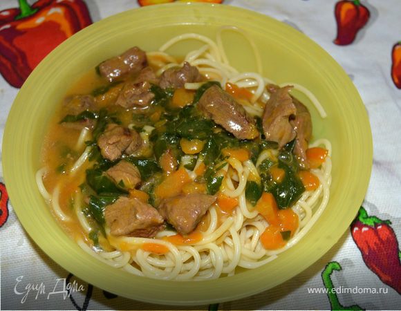 Гуляш из говядины с тыквой