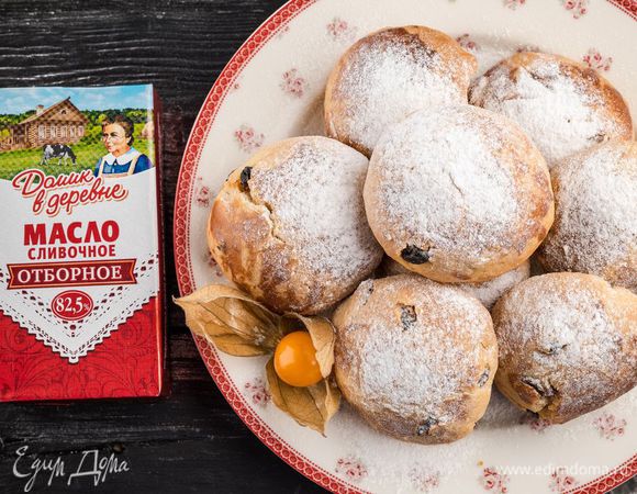 Сливочные булочки с изюмом