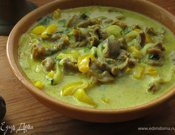 Куриные желудки в кокосовом молоке Куриные желудки в кокосовом молоке