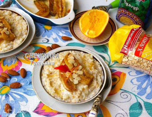 Многозерновой десерт с запеченными бананами Многозерновой десерт с запеченными бананами