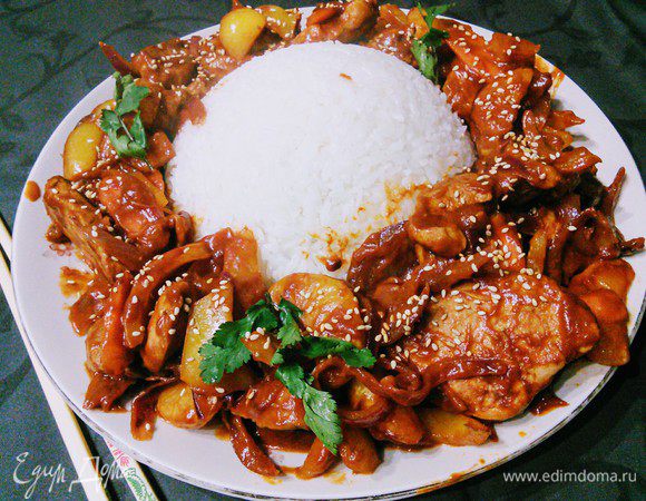 Свинина в остром соусе 