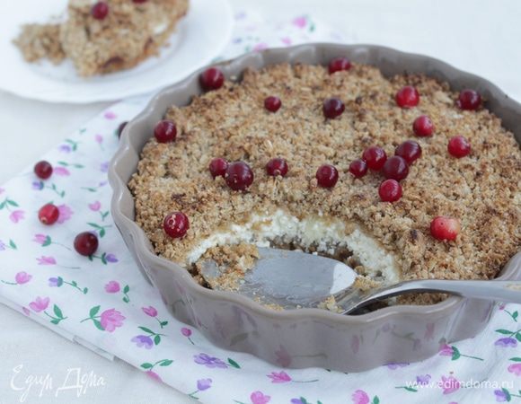 Овсяный пирог с творогом Овсяный пирог с творогом