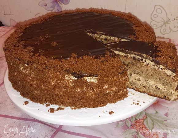 Ореховый торт с черносливом