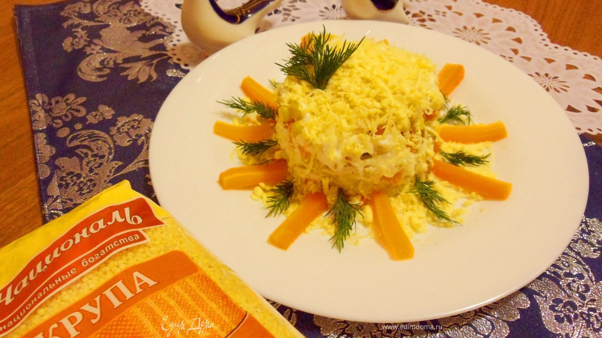 Салат «Желтенький» с пшеном