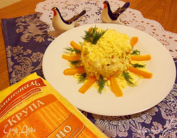 Салат «Желтенький» с пшеном