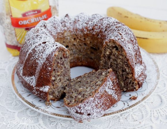 Банановый кекс с овсяными хлопьями Банановый кекс с овсяными хлопьями
