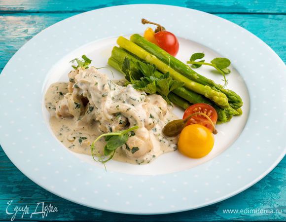 Морские гребешки в сливочном соусе