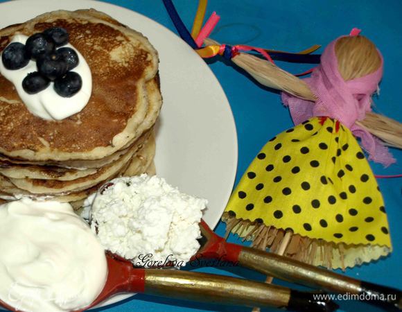 Блинки деревенские с творогом Блинки деревенские с творогом