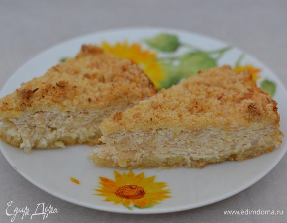 Творожно-яблочный тертый пирог Творожно-яблочный тертый пирог