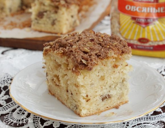 Пышный кекс с овсяными хлопьями Пышный кекс с овсяными хлопьями