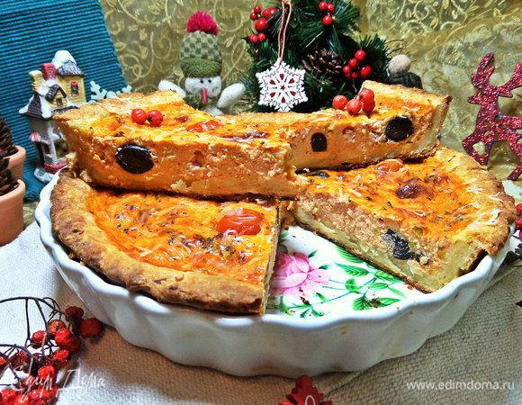 Сырный киш на картофельном тесте Сырный киш на картофельном тесте