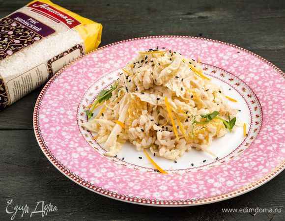 Рисовый салат с курицей в японском стиле