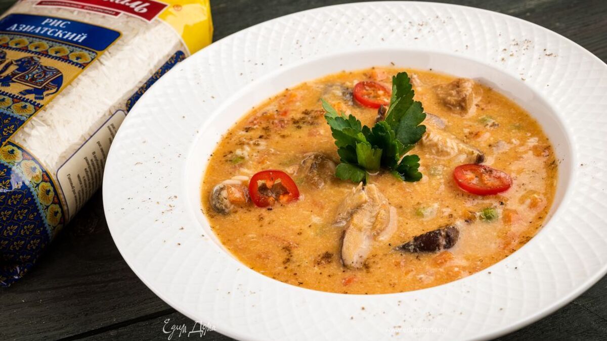 Острый суп с рисом