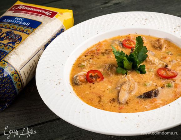 Острый суп с рисом Острый суп с рисом