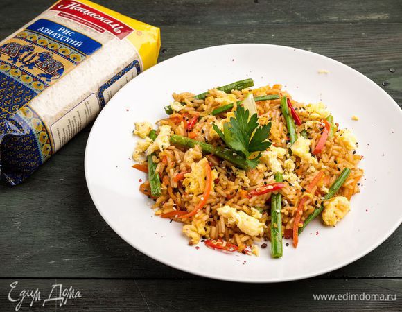 Пикантный рис в воке Пикантный рис в воке