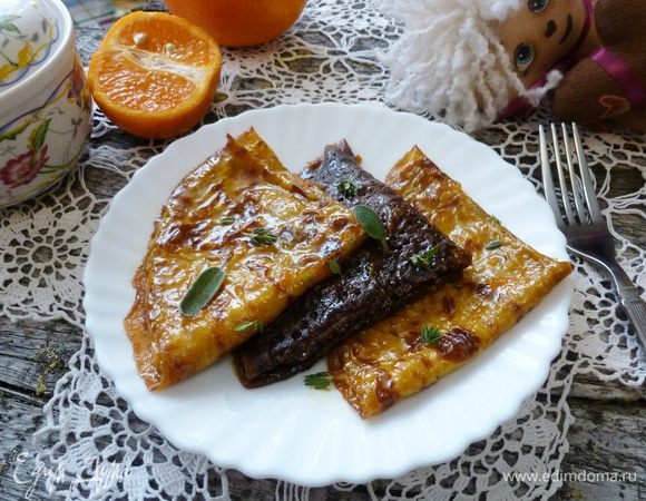 Блинчики с сиропом из цитрусовых Блинчики с сиропом из цитрусовых